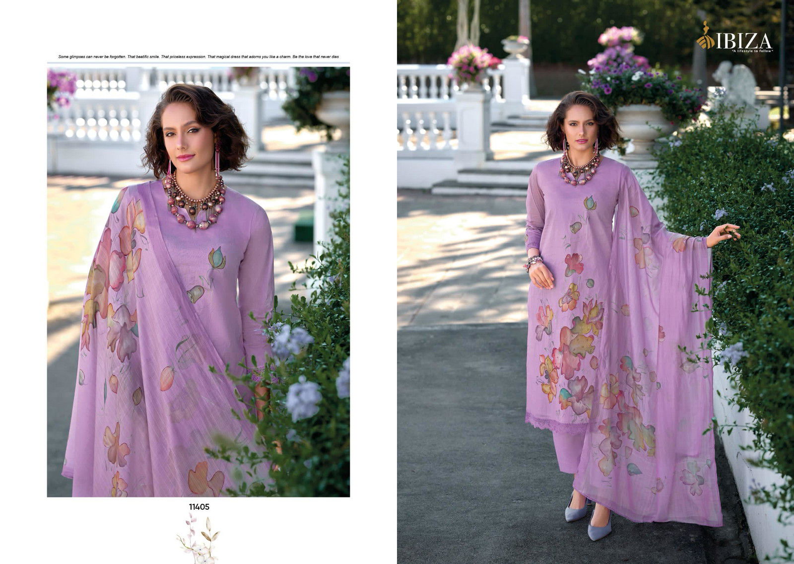 Ibiza Florista Digital Printed Designer Salwar Kameez Collection